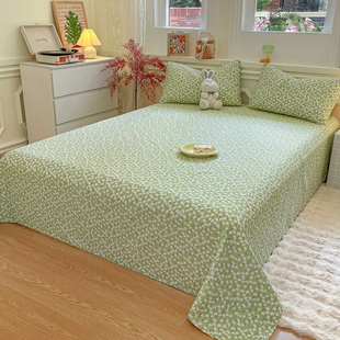 Ll Cotton Old Coarse Bed Sheet Single Piece 100 Linen Summer Thickened Bed Sheet Three Piece Set Single Pair