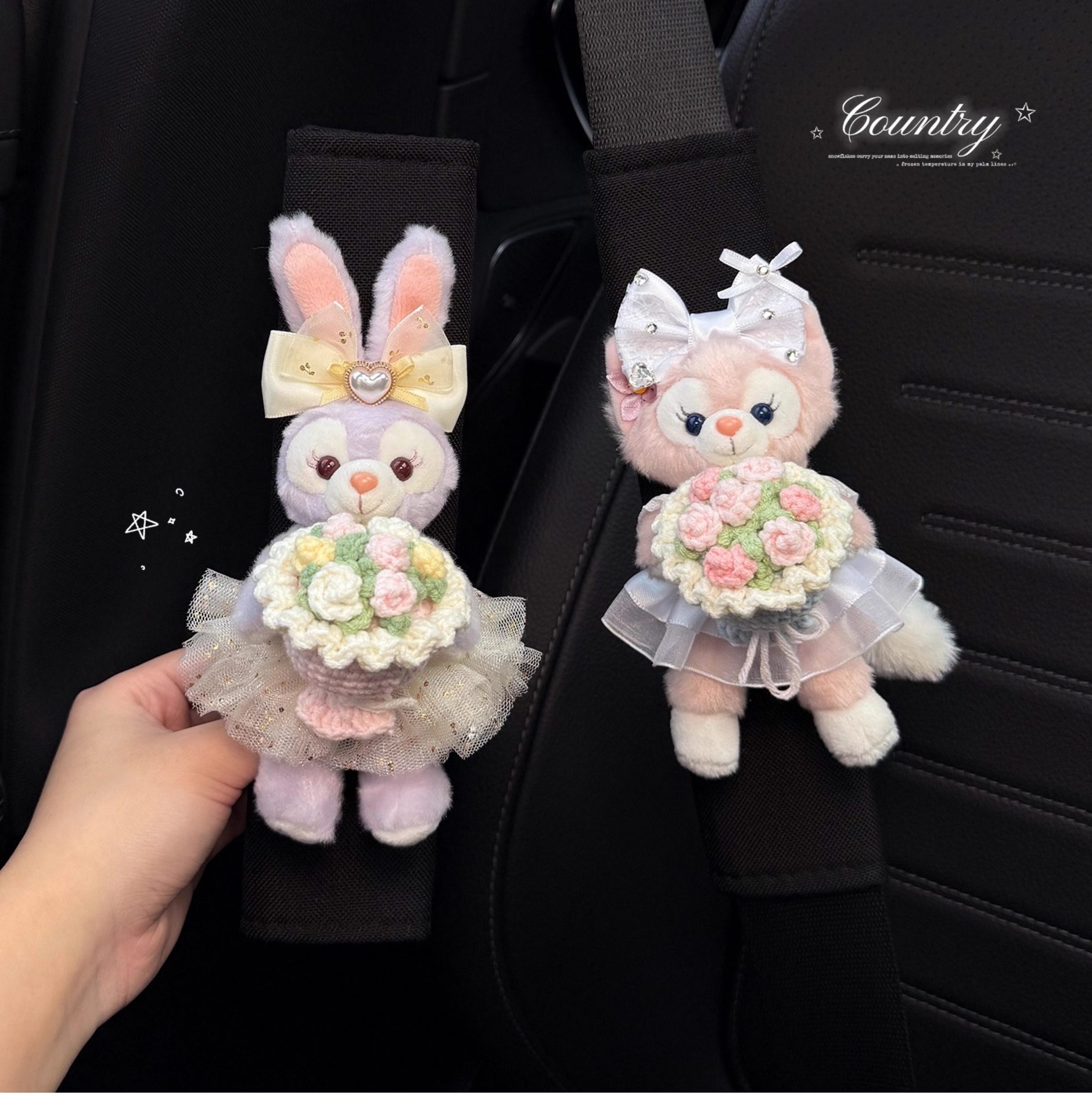 Star Dew Car Seatbelt Shoulder Pads, Cute and High-End for the Car Interior, Anti-Wear for Women's Clothing, New Style for Couples