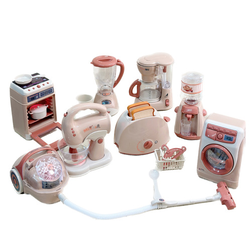 ins Korean children's play house small household appliances simulation electric washing machine coffee machine bread machine kitchen toys