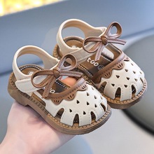 宝宝公主鞋子夏季女童透气包头凉鞋软底防滑婴儿胶鞋步鞋小童镂空