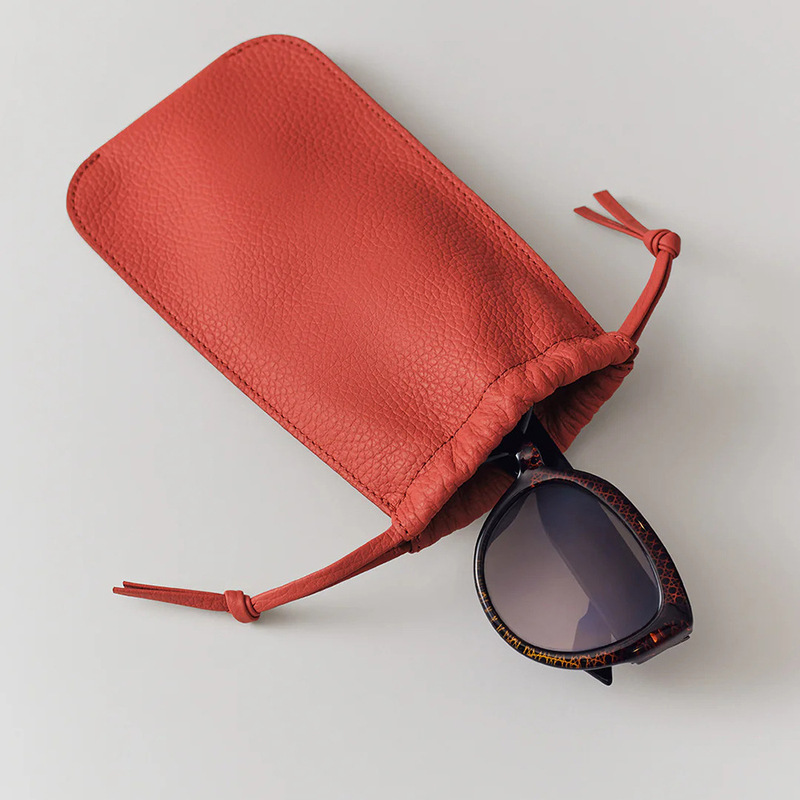 New Sunglasses Glasses Bag Outdoor Hangable Drawstring Storage Sunglasses Glasses Soft Bag Portable Anti-Lost Pu Glasses Bag