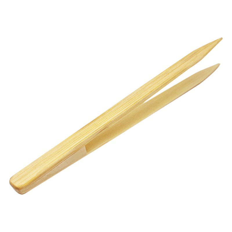 Pinzas clip de bambú hecho a mano clip de bambú puntiagudo pinzas de madera plana anti-estática pinzas de bambú papel de lámina de oro 15CM clip de bambú image 1