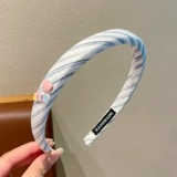 синий条纹爱心标海绵发箍