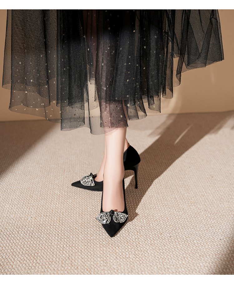 9888H-101 Wildleder-Schleifen-Strass-Schuhe – Hochzeitsschuhe, Alltagsschuhe, professionelle, vielseitige Schuhe für Arbeit, Bankett und festliche Anlässe_voghion.com