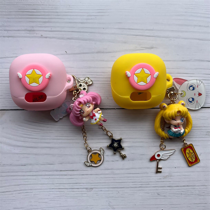 Suitable for Sound Wide Soundcore K20i Wireless Bluetooth Headset Protective Case Japanese and Korean Pink Girl Heart Soft Case
