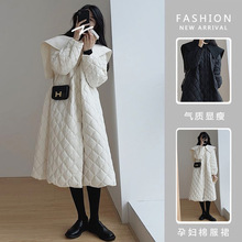 孕妇装冬装新款棉服外套宽松遮肚子棉袄