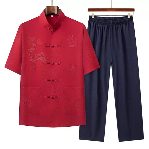 Xingwang 2026 Tang Suit Morning Exercise Clothing for Middle-Aged and Elderly People, Tai Chi Clothing