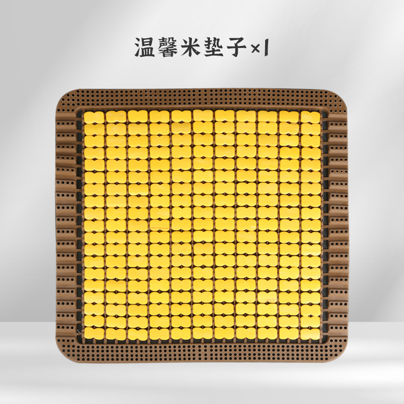 Summer Bamboo: Changjia Zhixiao Cool pad - single-square-cushion-warm-beige