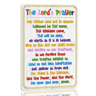 “The Lord's Prayer” Classic Prayer Tin Painting - Peace and Hope Blessings