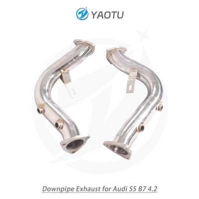 Suitable for Audi S5 B8 Coupe 4.2L Stainless Steel Polished Downpipe High Performance Exhaust Pipe