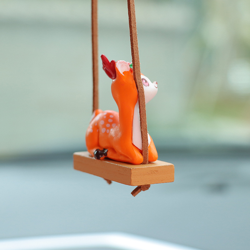 Yilu Shunfeng cartoon sika deer Car Rearview Mirror car pendant car decoration supplies car pendant pendant