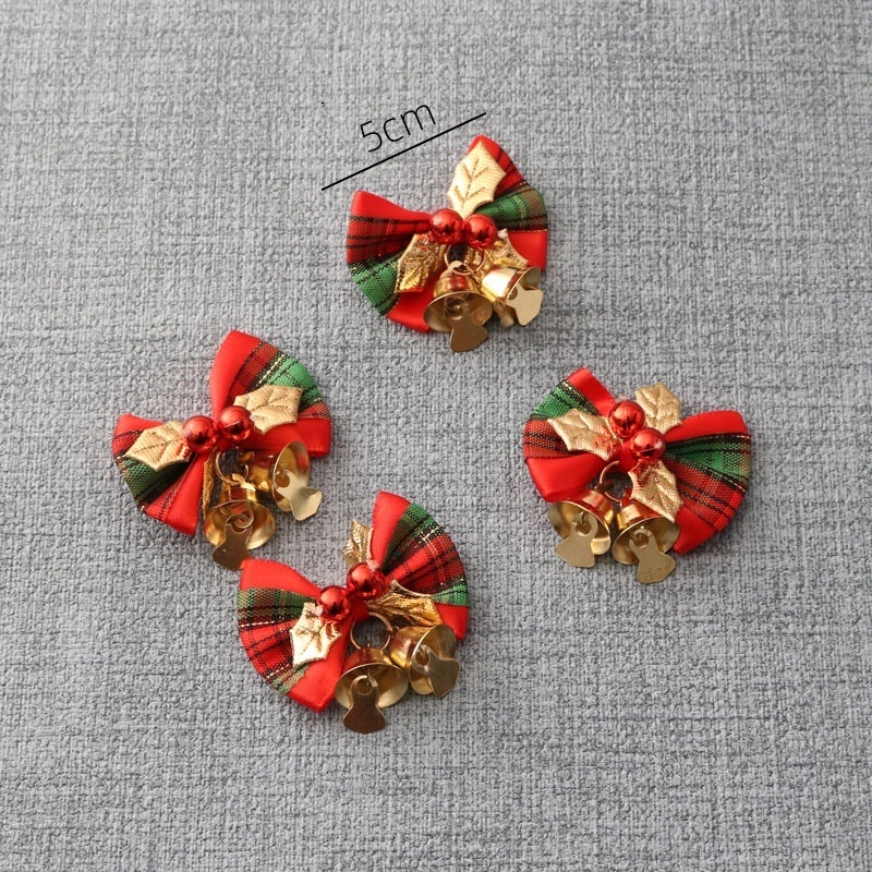 クリスマスミニ蝶結びペンダントクリスマスツリー装飾ギフトボックス部品diyクリスマス鈴飾り配置|undefined