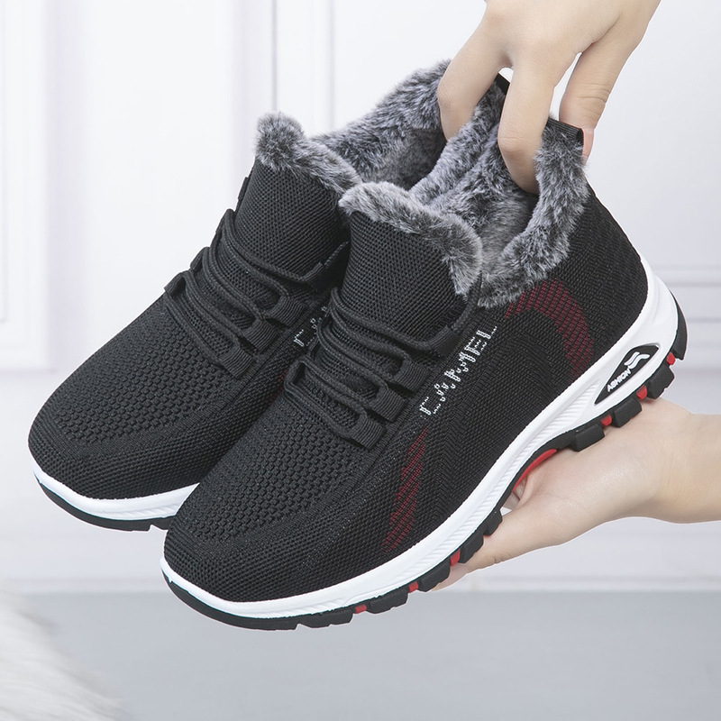 Warm non-slip wear-resistant “mom shoes” platform for leisure