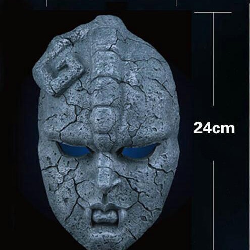 Nueva JoJo maravillosa aventura estatua de piedra fantasma máscara cara del mundo cara que soy resina máscara Día de la cosecha