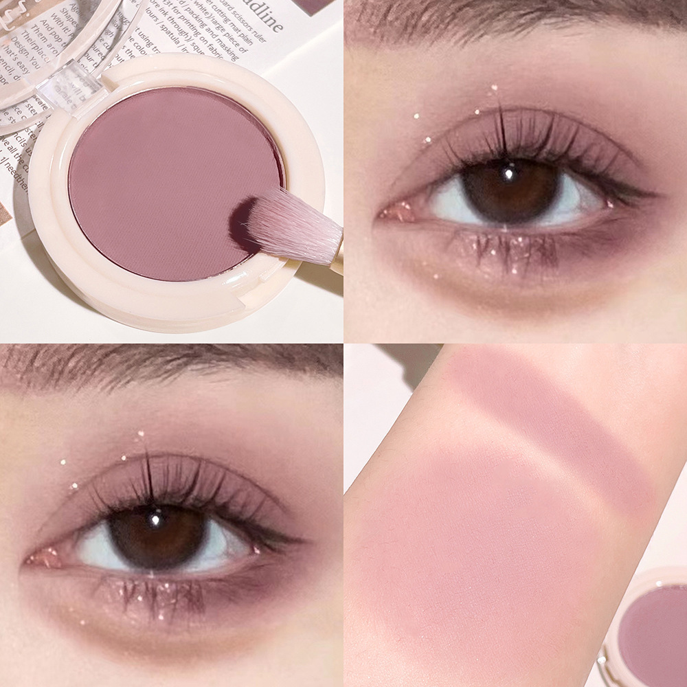 La sombra de ojos monocromática de HISYI ilumina naturalmente la paleta de sombras de ojos de rubor monocromático nacarado mate para estudiantes