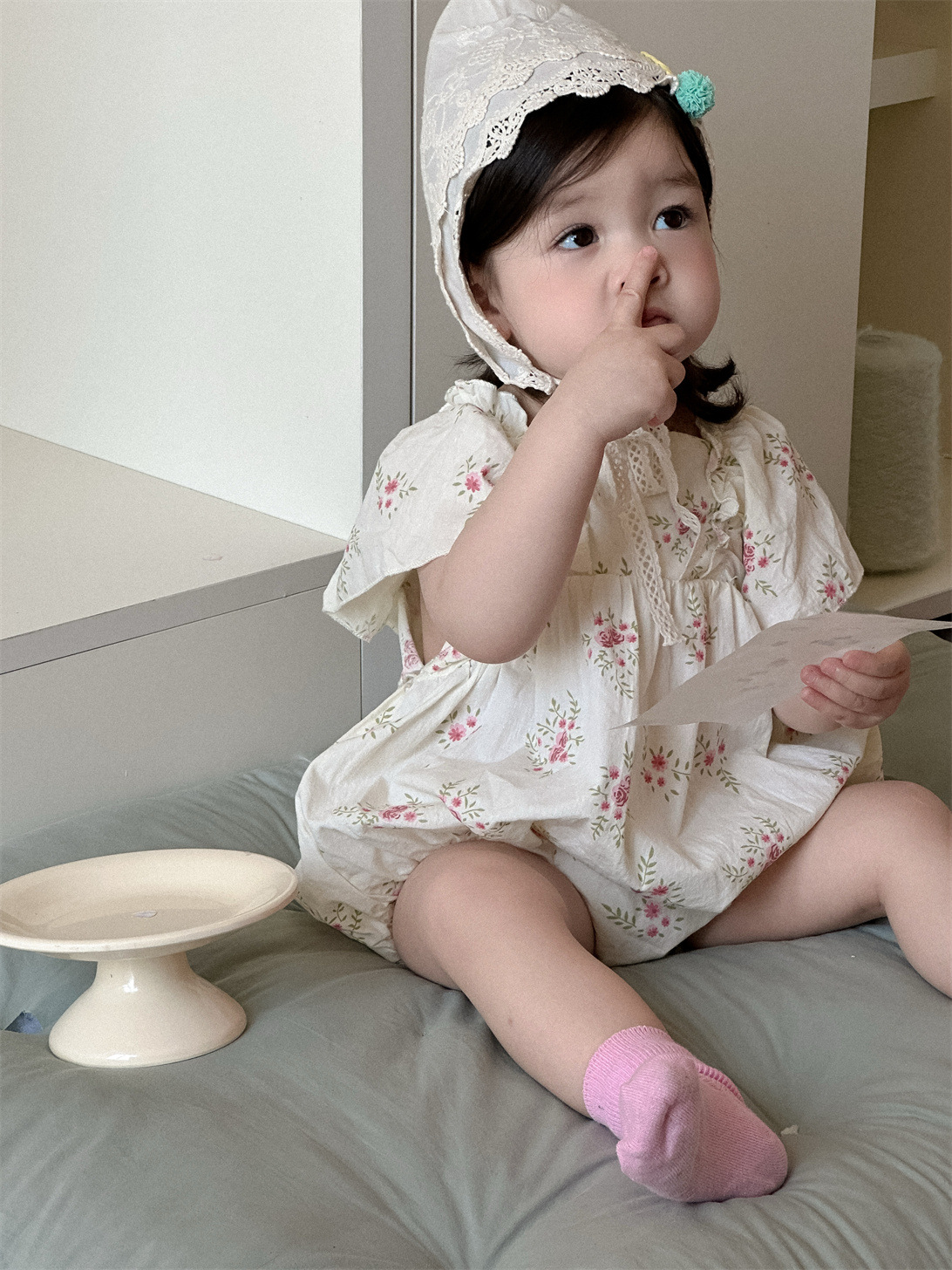 Mono floral para bebé, ropa de verano para niños, ropa infantil estilo coreano, ropa de verano para bebé 2026, pelele para niña