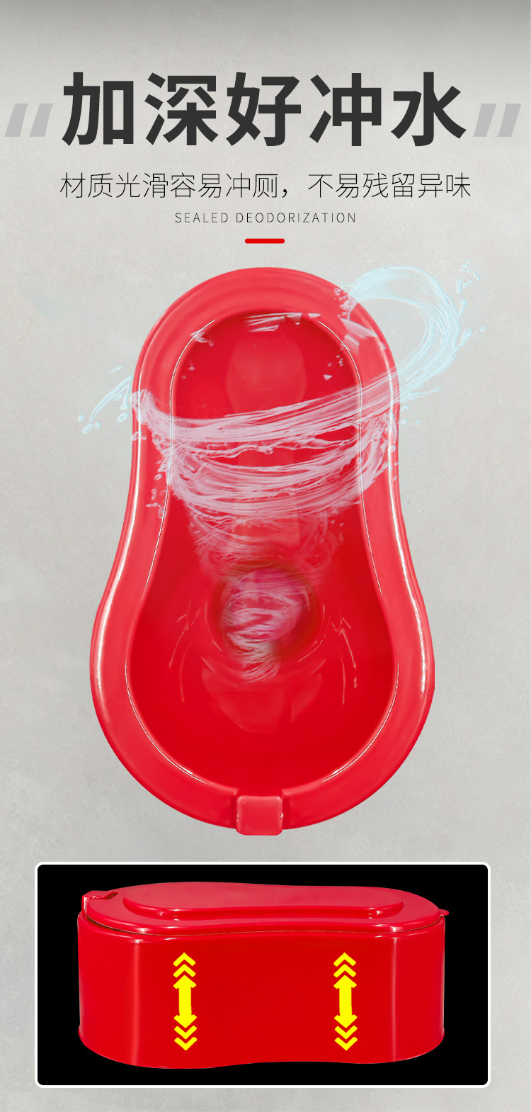 Special temporary disposable simple toilet for decoration, construction site squat toilet, plastic seat toilet and toilet bowl for squat pit undefined