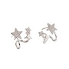 Earrings from pearl, small design advanced ear clips, 2023 collection, western style, trend of season