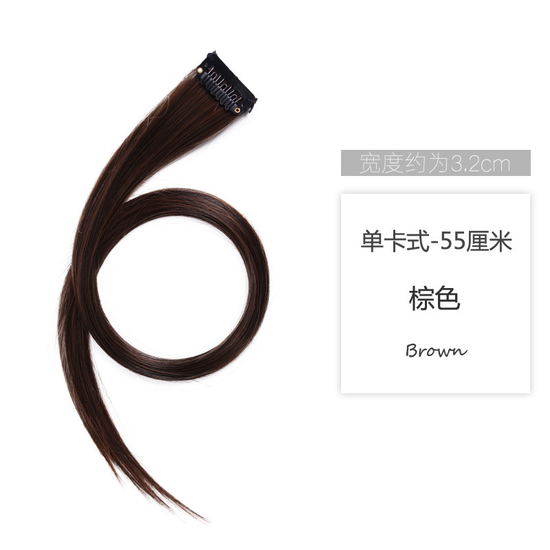 Pelucina de color pelucina extensión de cabello colgante oreja pelucina de teñido de cabello simulado pelucina de blanqueo pelucina de seda de alta temperatura pelucina de cabello recta