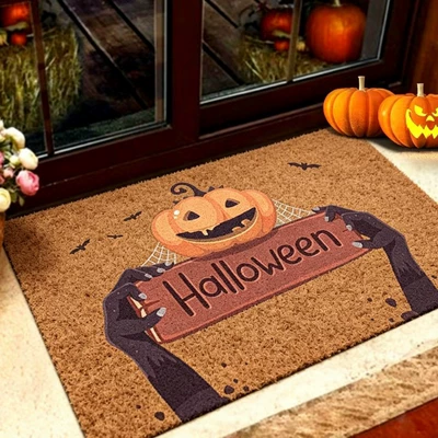 Areas, Carpet Floor Mats, Faux Coconut | Avtomobil döşəmə paspasları - zx-halloween-moment-h02-3040-silk-circle-without-overlocking