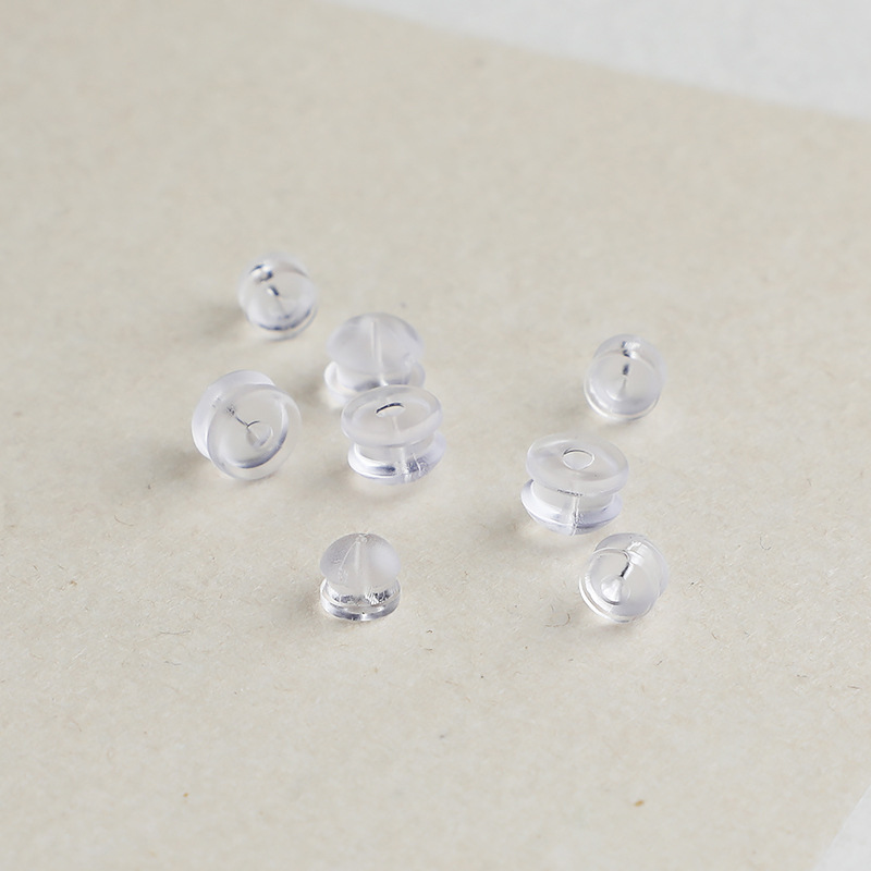 Universal Quality Transparent Silicone Hamburg Earplugs Non-Slip Soft Rubber Plug Earrings Accessories diy Ear Hook Ear Stud Ear Holder