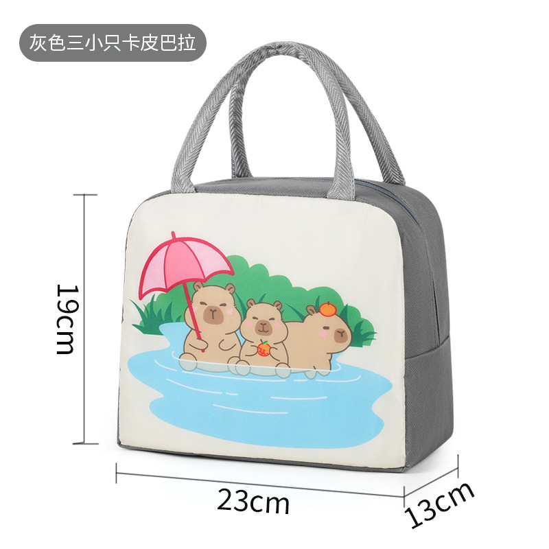 Bonita bolsa de almuerzo de dibujos animados portátil con bolsa de almuerzo bolsa de aislamiento térmico para el trabajo y la escuela bolsa de almuerzo bolsa de viaje lindo divertido