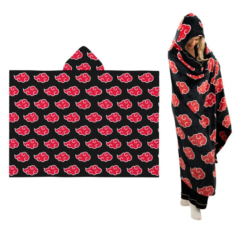 Cross-Border Foreign Trade Specializes in Anime Akatsuki Cloud Hooded Blankets for Home and Outdoor Use, Flannel Lazy Hooded Blankets Cross-Border Foreign Trade Specializes in Anime Akatsuki Cloud Hooded Blankets for Home and Outdoor Use, Flannel Lazy Hooded Blankets