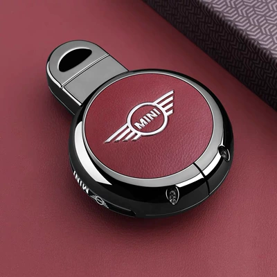 Static Rod/Key Bag, Cover Mini Shell Man Bag - red-leather-single-shell