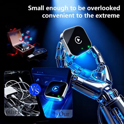 New Wireless Carplay Portable Compact Wired-To-Wireless Converter Android Auto Car Box