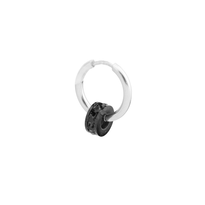 Schwarze Diamant Ohrhänger Für Männer Antiallergisch_voghion.com