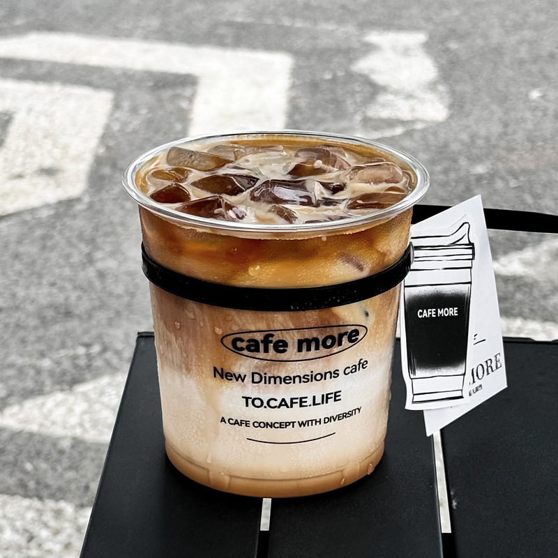 98口径咖啡杯子一次性pet冷饮杯500ml奶茶饮料商用外带打包杯印字