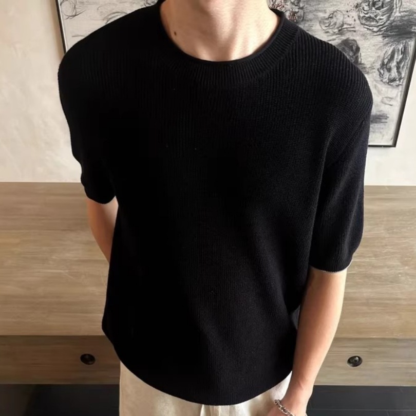 Herrenbekleidung Cleanfit Herren Atmungsaktives Kurzarm-T-Shirt aus Baumwoll-Leinen-Mischgewebe, Sommer, dünn, mit Blumenmuster, lässige Passform, klassischer Stil_voghion.com