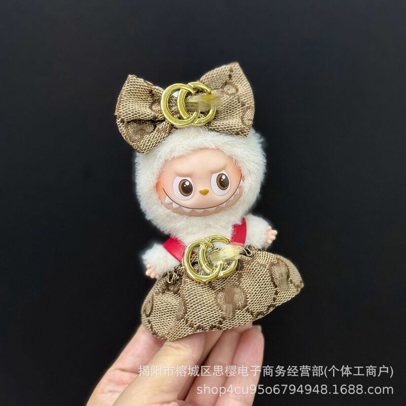 仅衣服适用四代心底密码4.0拉布布娃衣mini版Labubu迷你公仔套装|undefined