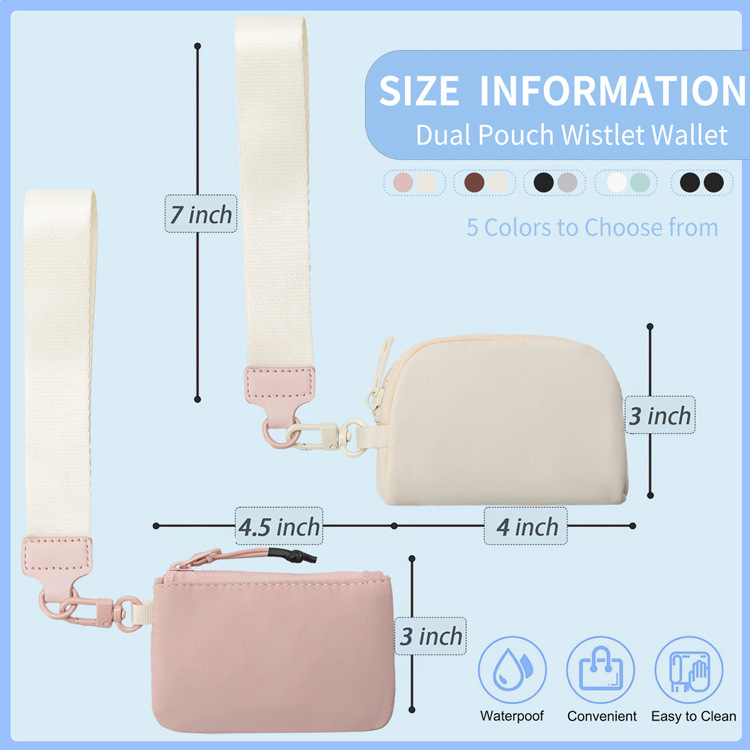 Bolso de muñeca para mujer Spot, bolso portátil Lulu para guardar tarjetas, monedero pequeño para tarjetas bancarias_voghion.com