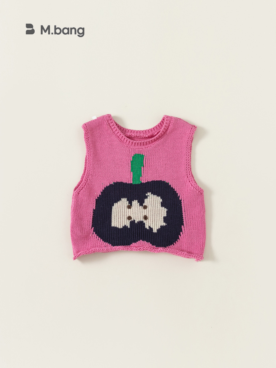 Beibei ciudad estilo coreano Apple niños chaleco niñas suéter de primavera y otoño bebé niñas ropa para niños