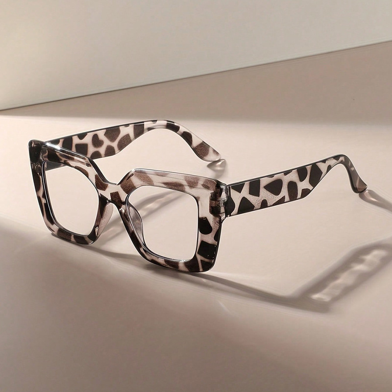 欧美新款大框猫眼时尚平光镜跨境百搭防蓝光女简约眼镜Glasses|undefined