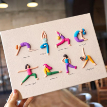 自律瑜伽小众艺术客厅沙发背景墙装饰画平面创意卧室床头挂画摆件