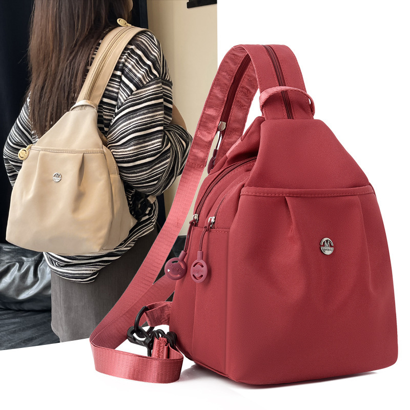 2026 New Model Mini Backpack, Simple and Versatile, Anti-Theft Women's Chest Bag, Fashionable Oxford Cloth Casual Small Backpack