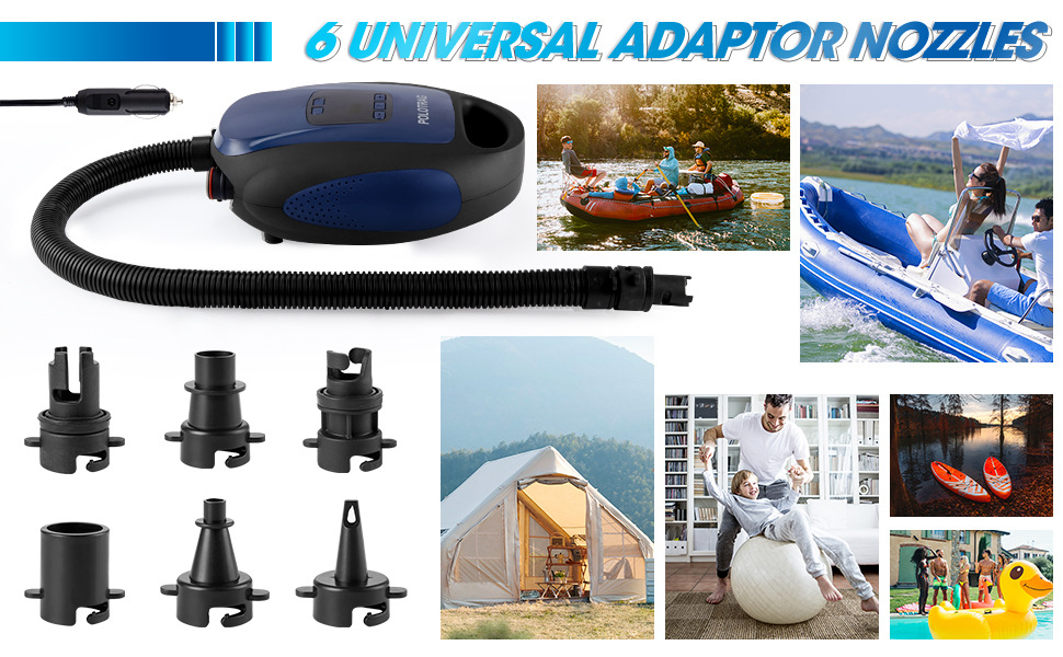 New Outdoor Portable Electric Car Air Pump Outdoor Tent Sup Paddle Board Kayak Wireless Air Pump