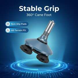 跨境拐杖配件360度小三脚拐杖脚套适合19MM管径