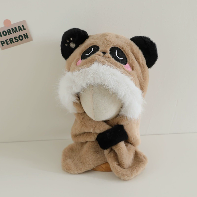 Children's hat, scarf, warm cute set, increased thickness
