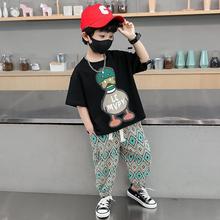 男童夏季套装2024新款中小童韩版炸街帅气宝宝短袖儿童夏装洋气潮