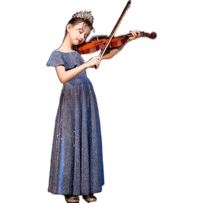 Mädchen - Stilvolle Baumwoll-Modenschau-Outfits für Kinder im Alter von 3-12 Jahren, perfekt für Geigen- und Klavierkonzerte sowie Geburtstagsfeiern_voghion.com