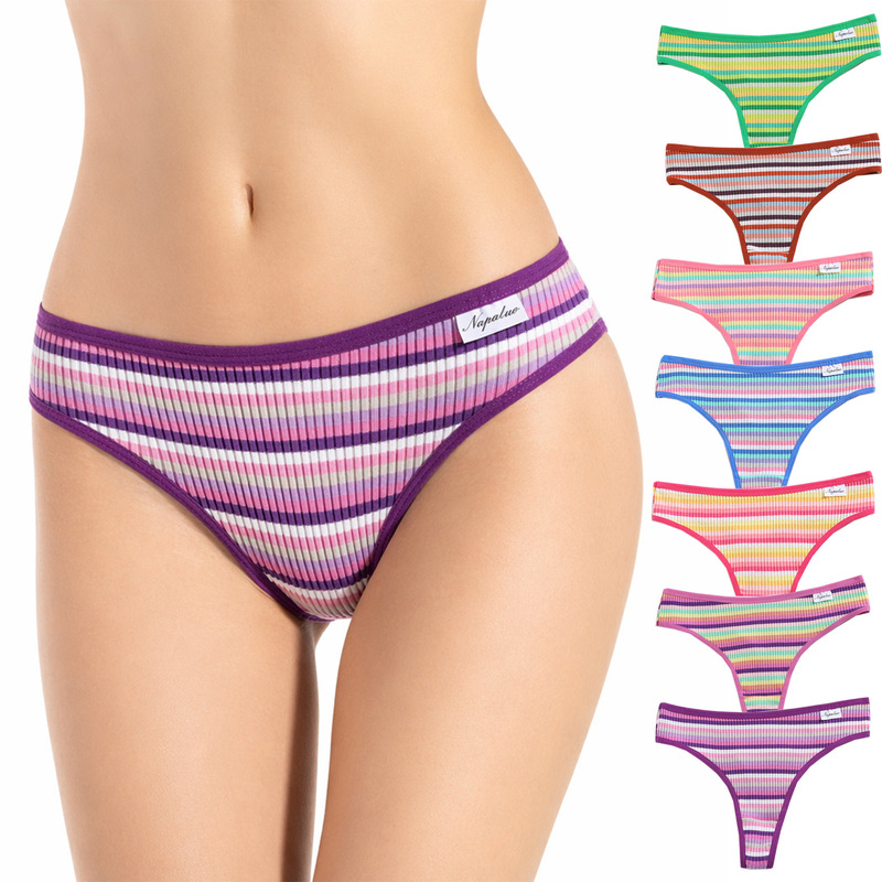 New Style Thong Panties for Women, Colorful Ribbed Tummy Control Thong, Low-Rise Breathable Pure Cotton T-Back Panties, Wholesale Available New Style Thong Panties for Women, Colorful Ribbed Tummy Control Thong, Low-Rise Breathable Pure Cotton T-Back Panties, Wholesale Available