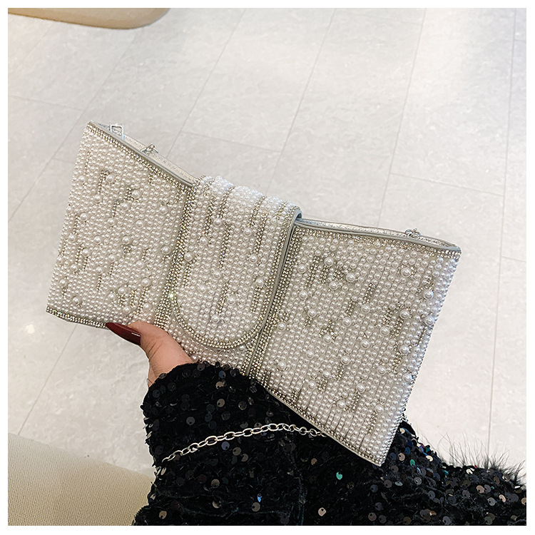 New cross-border European and American retro high-end clutch bag, full diamond single-shoulder crossbody ladies' bag, small bag, socialite dinner bag undefined
