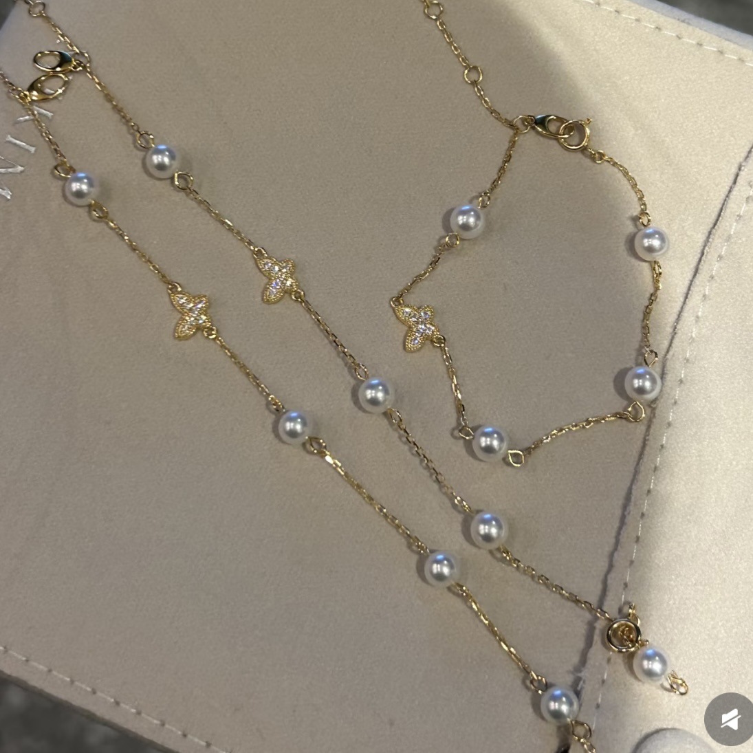 Zhuji freshwater pearl butterfly bracelet, s925 silver, perfectly round jewelry, starry sky aurora, elegant new style, dazzling natural