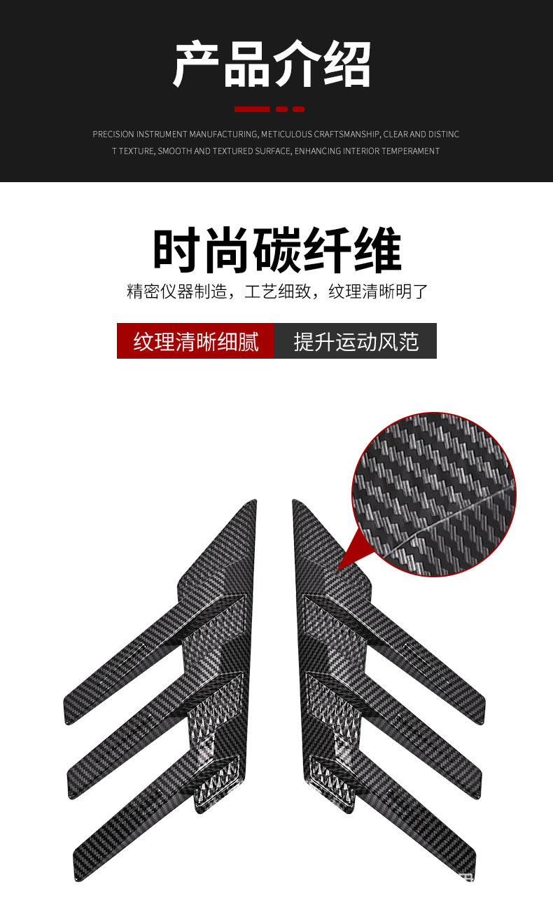 Universal Car Rear Window Side Spoiler Deflector Triangular Louver Decoration Side Wing Fender Vent Modification Car