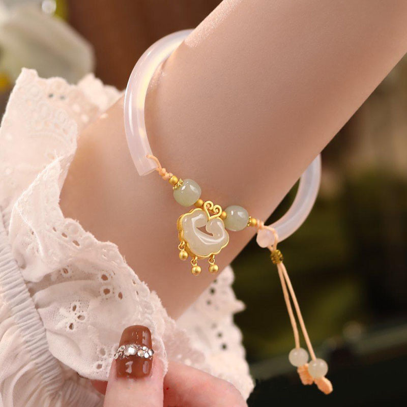 Chinoiseries Style Simple Fleur Alliage Corde De Gros Bracelets display picture 3