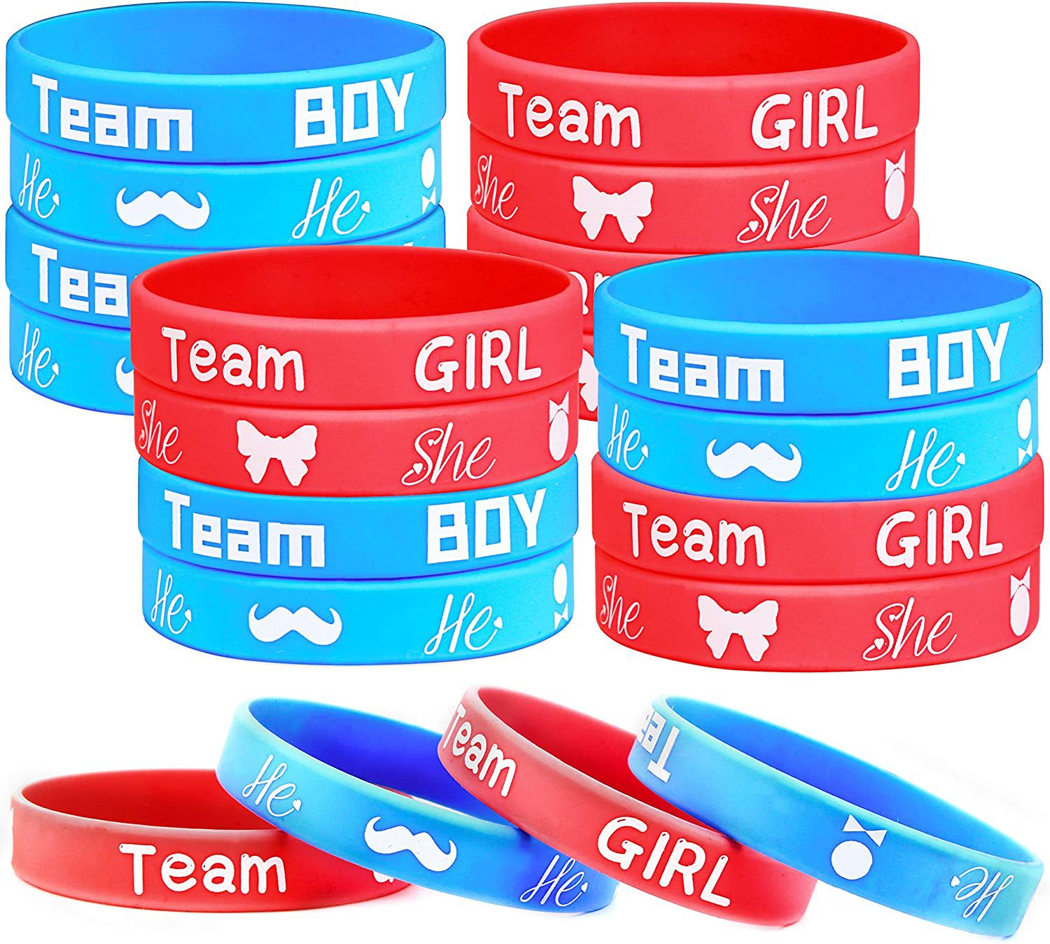 El fabricante hizo la pulsera del silicón que imprime el género masculino y femenino revela la correa de muñeca blanca roja y azul de la mariposa de las huellas de la impresión