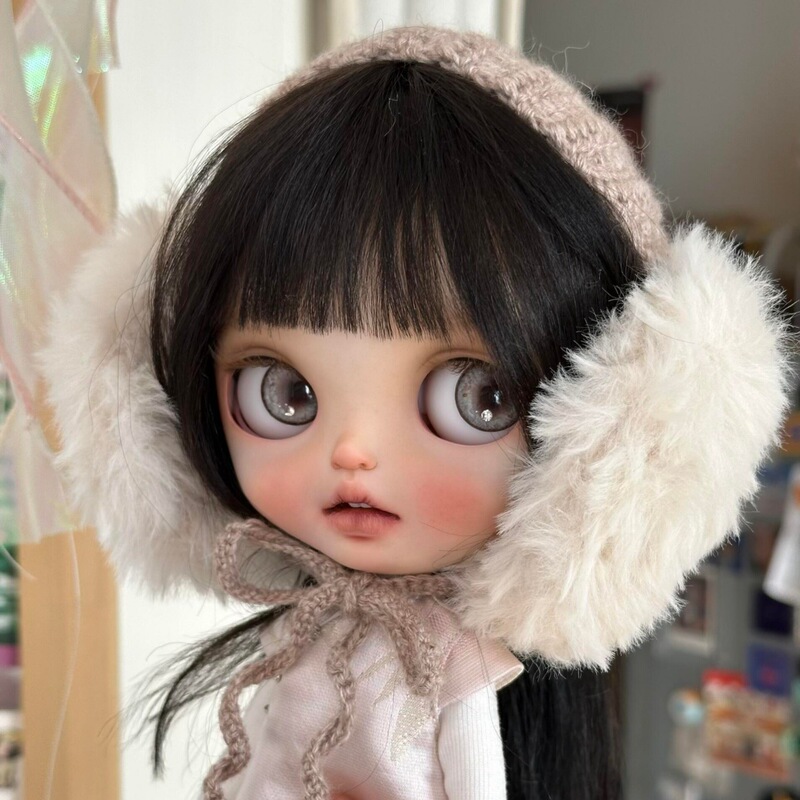Cute little sister's adorable wig with thick hair, full bangs, long straight hair collection, high-temperature fiber, can be restyled